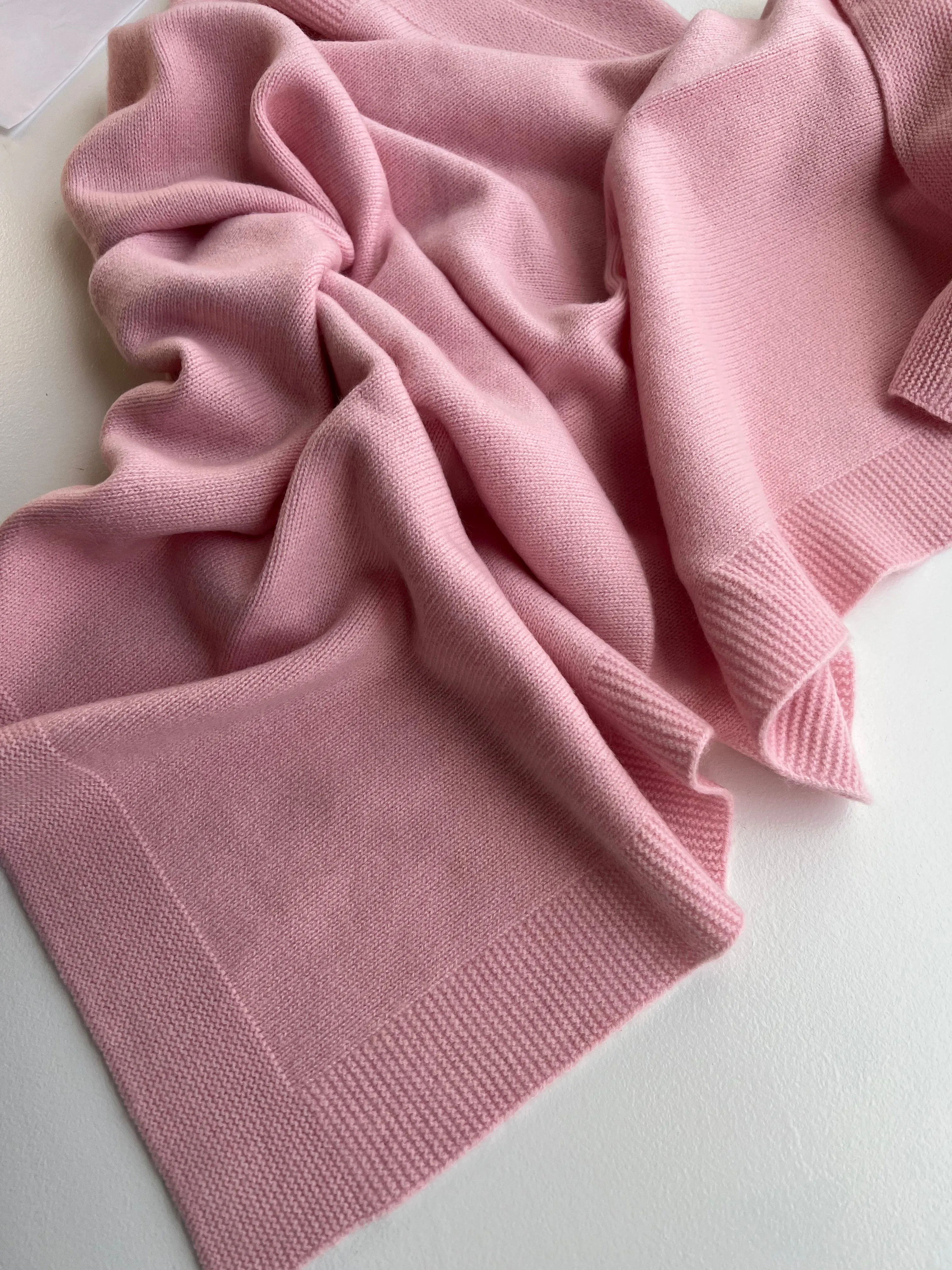 100% Cashmere Baby Blanket | Pale Pink