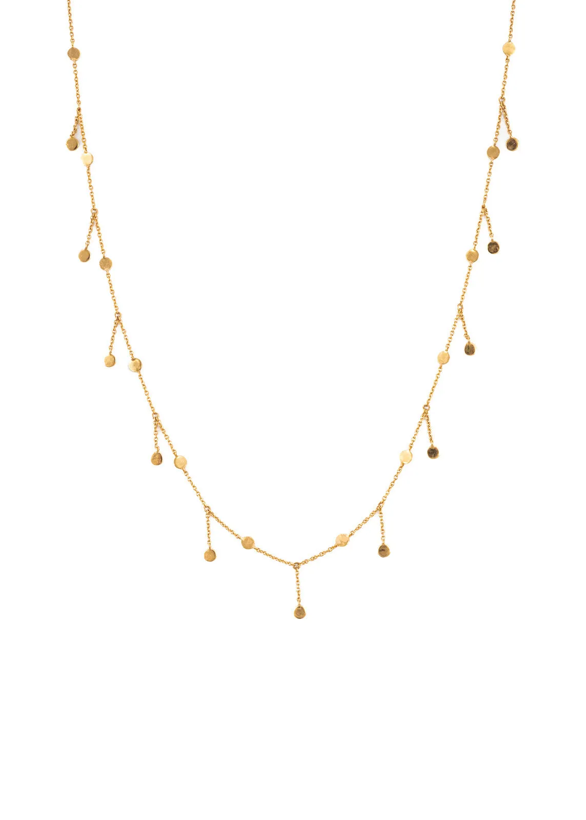 14k Gold Dropper Choker Necklace