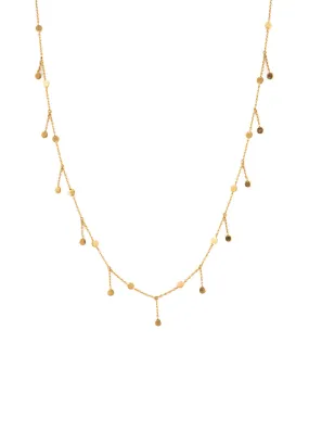 14k Gold Dropper Choker Necklace