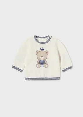 2305- Jacquard jumper for newborn boy - h- Milk