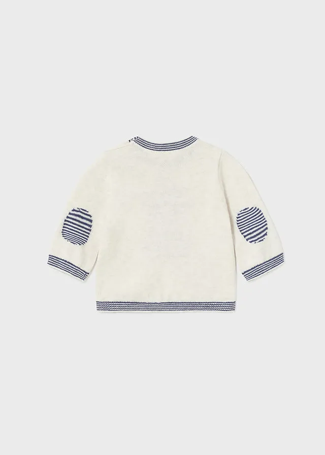 2305- Jacquard jumper for newborn boy - h- Milk