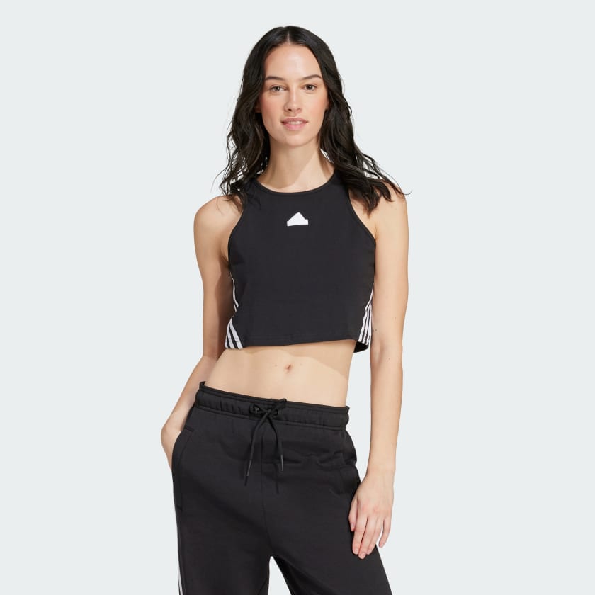 ADIDAS WOMEN'S FUTURE ICONS 3-STRIPE BLACK TANK