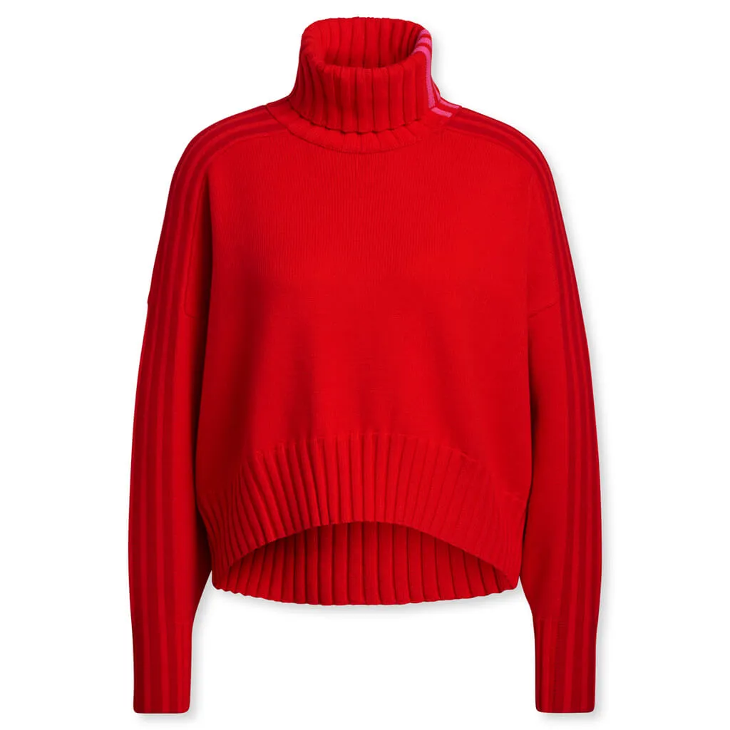 adidas x IVY PARK Turtle Neck Crop Sweater - Power Red