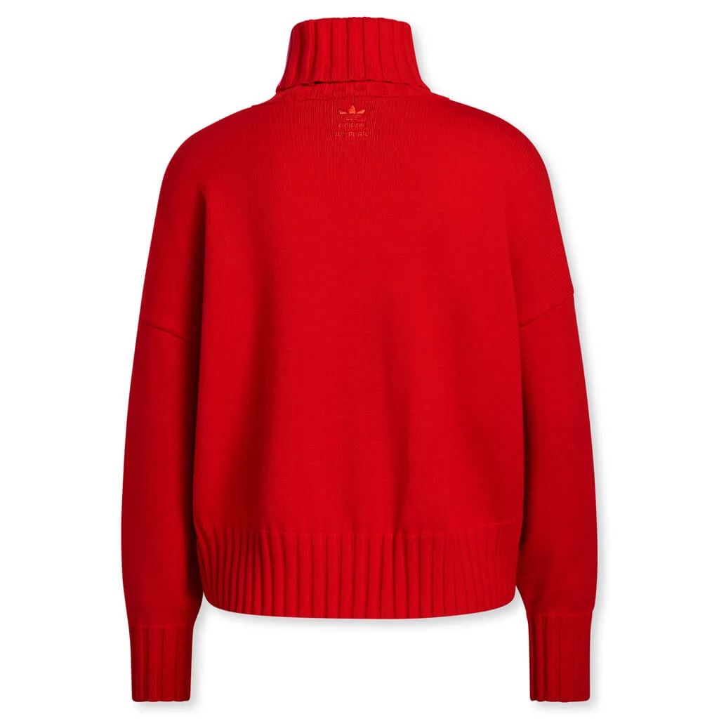 adidas x IVY PARK Turtle Neck Crop Sweater - Power Red