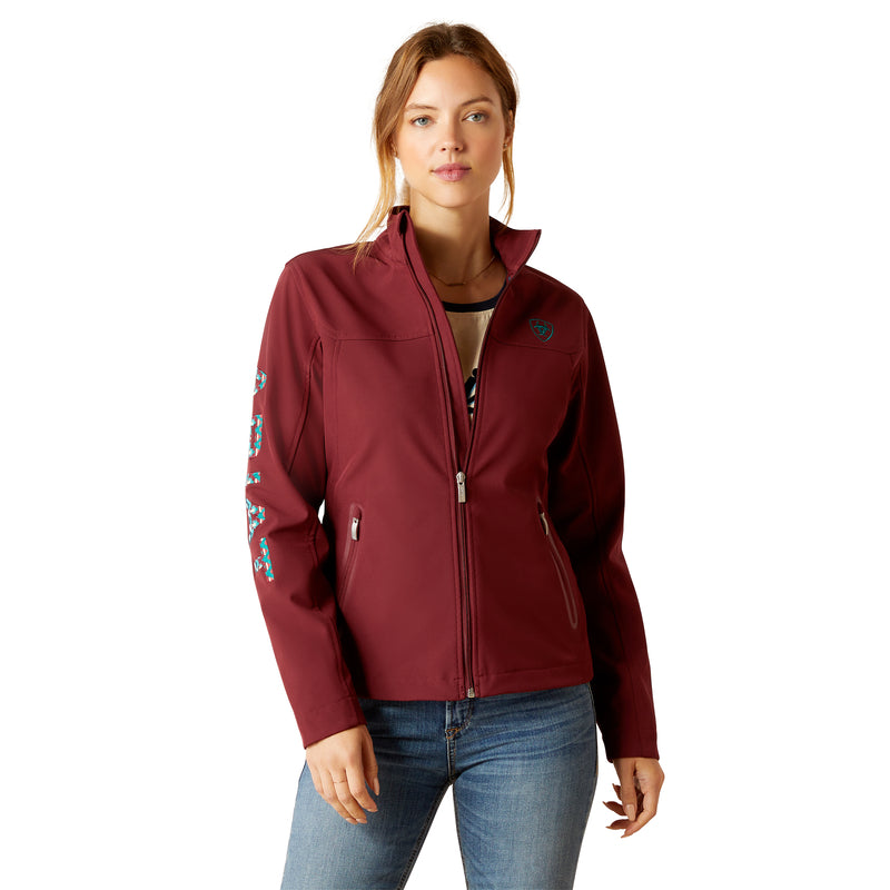 'Ariat' Women's New Team Softshell Jacket - Tawny Port / Baja