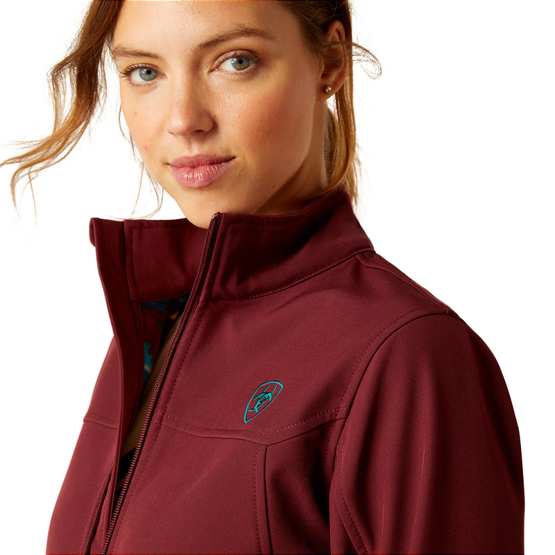 'Ariat' Women's New Team Softshell Jacket - Tawny Port / Baja