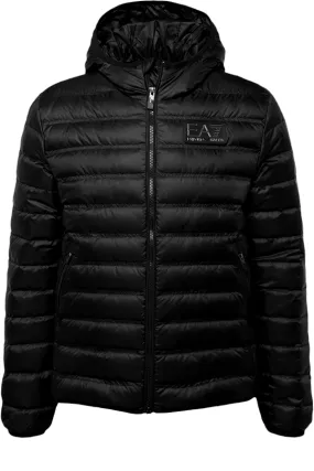 Armani EA7 Piumino Jacket Hooded Black