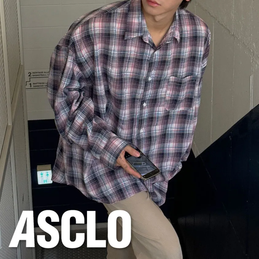 ASCLO  |Other Plaid Patterns Unisex Street Style Long Sleeves