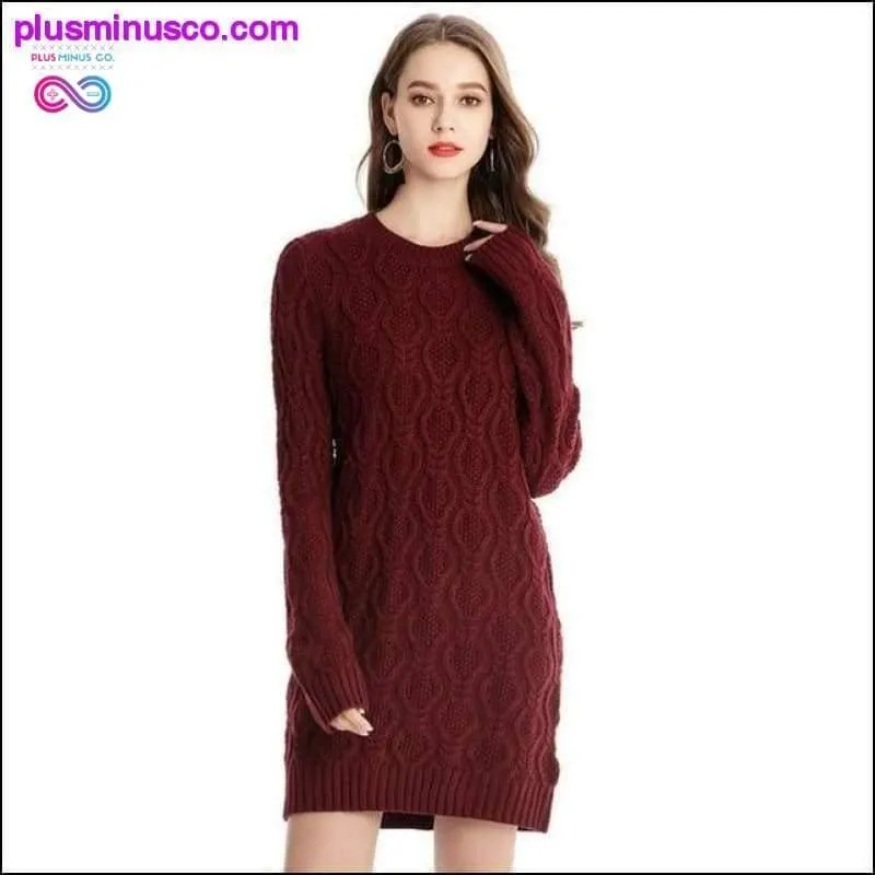 Autumn Winter Thick Warm Sweater Dress Women Sexy O-neck