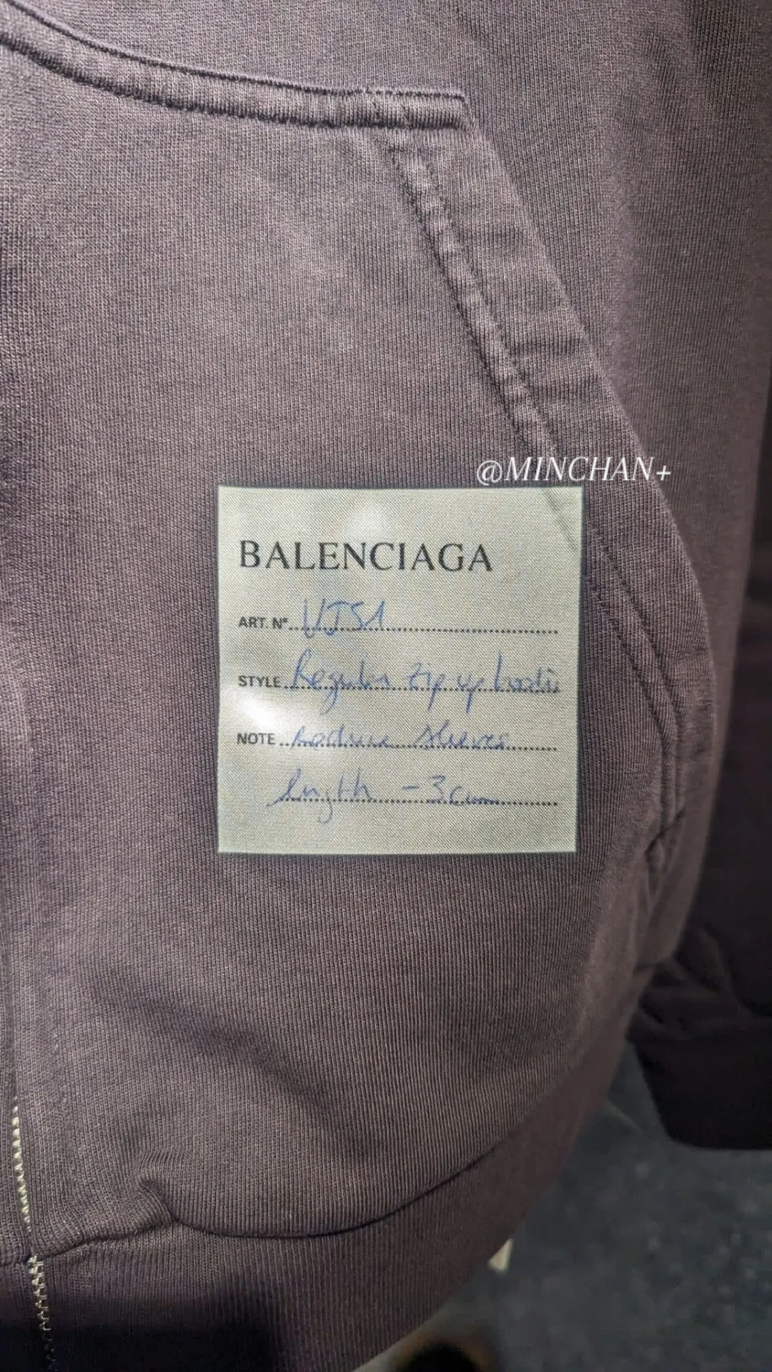 BALENCIAGA  |24SS LOGO BLACK 1-4 SIZE HOODIE