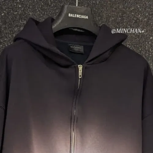 BALENCIAGA  |24SS LOGO BLACK 1-4 SIZE HOODIE