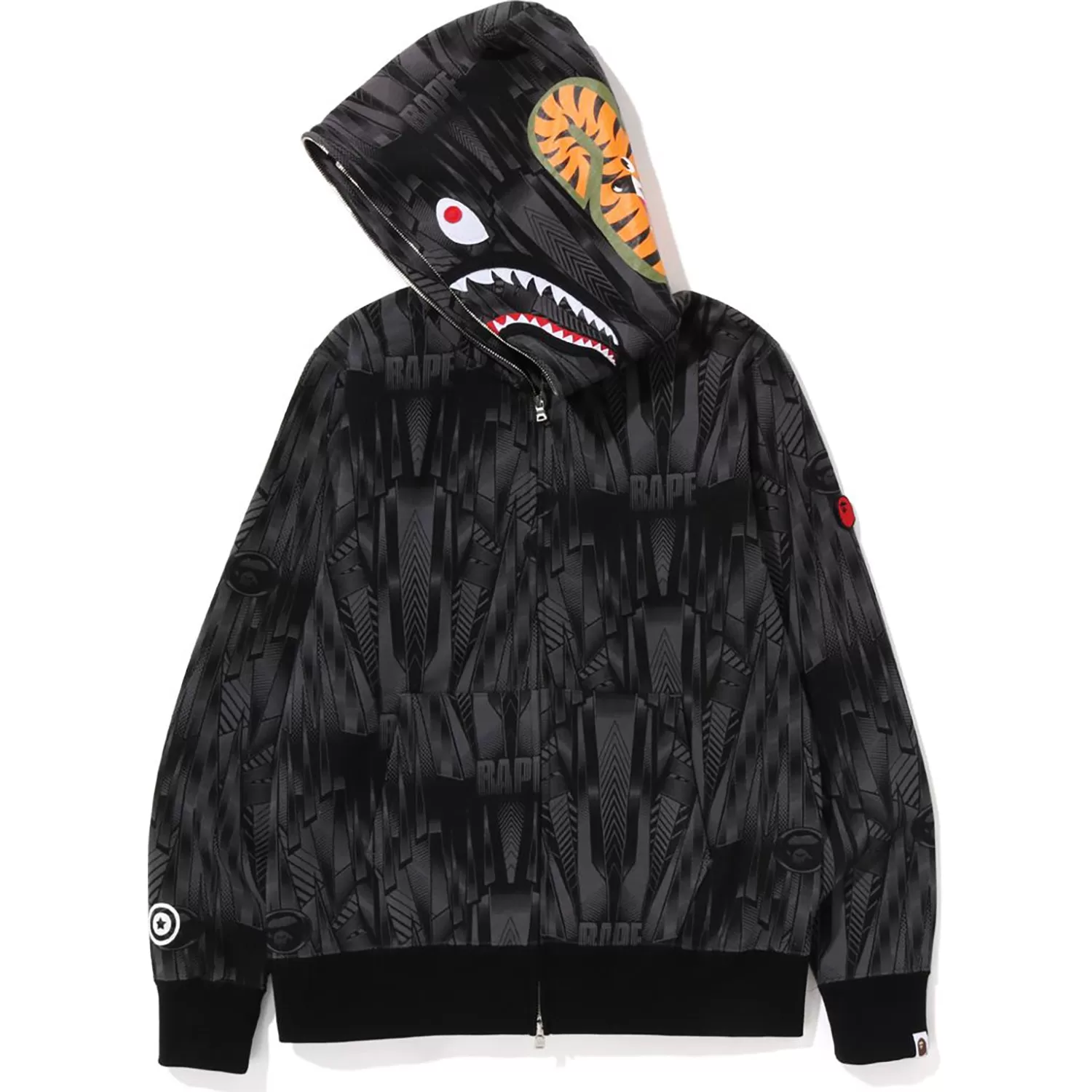 BAPE SPEED RACER SHARK FULL ZIP HOODIE MENS