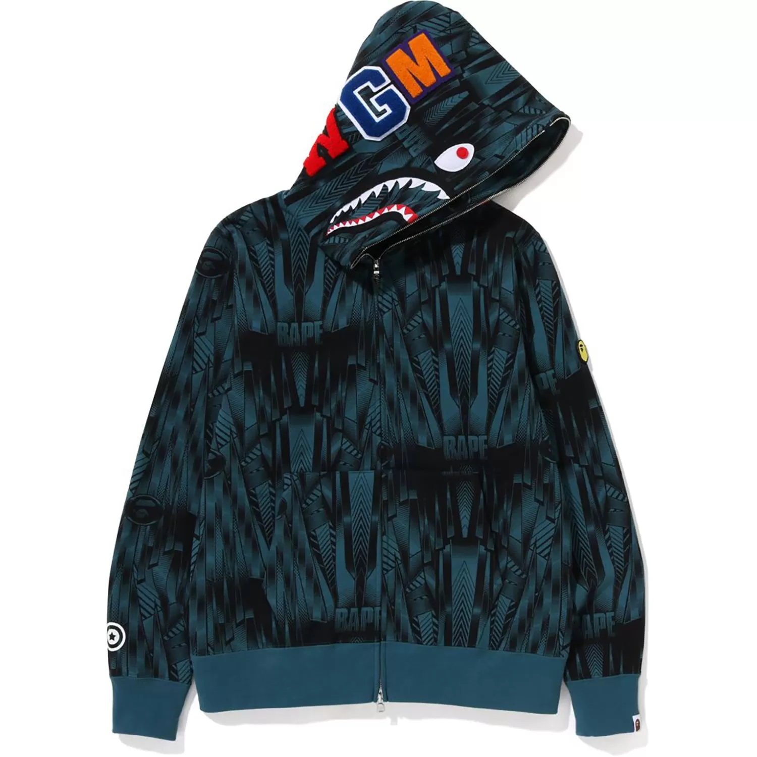 BAPE SPEED RACER SHARK FULL ZIP HOODIE MENS