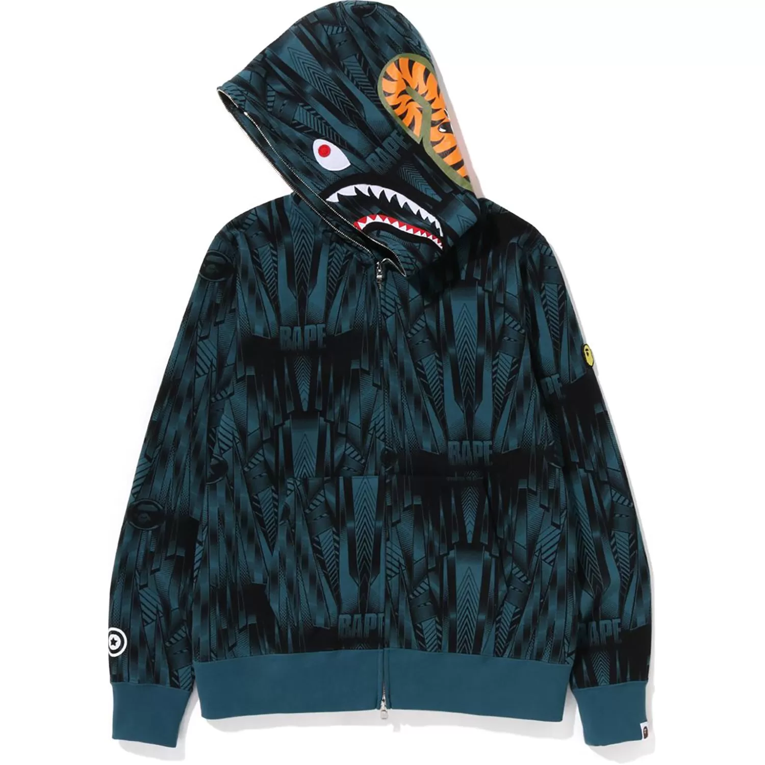 BAPE SPEED RACER SHARK FULL ZIP HOODIE MENS