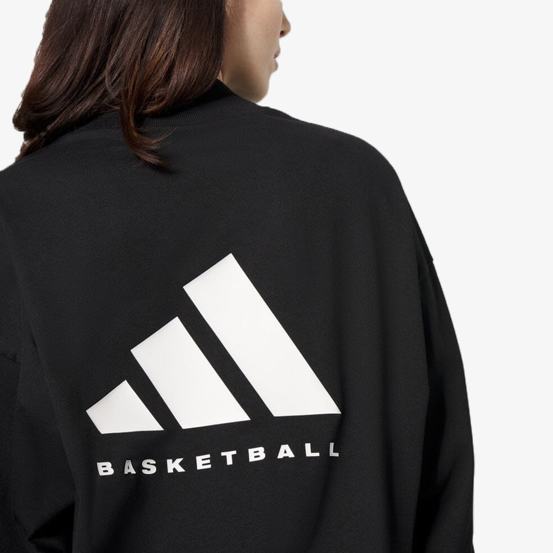 BASKETBALL LONG-SLEEVED T-SHIRT (GENDER-FREE) 'BLACK'