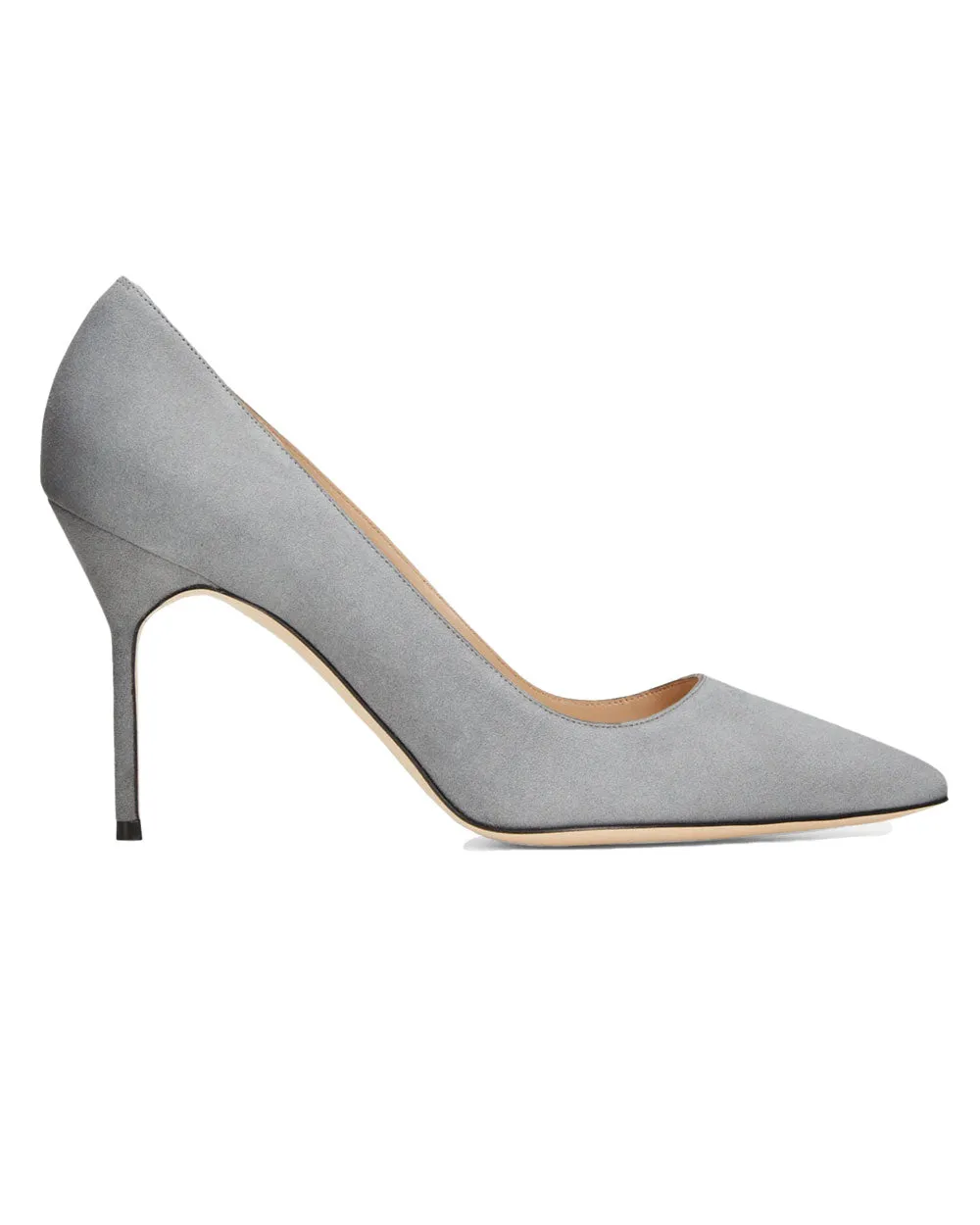 BB Pumps in Light Grey Suede