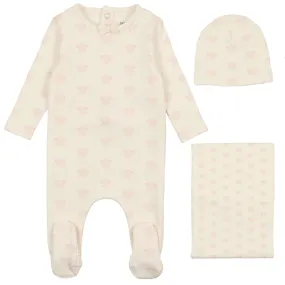 Bee & Dee Light Base Paisley Print Layette Set- Girl