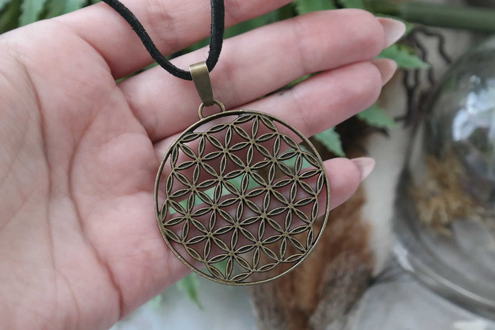 Bronze Flower of Life Necklace