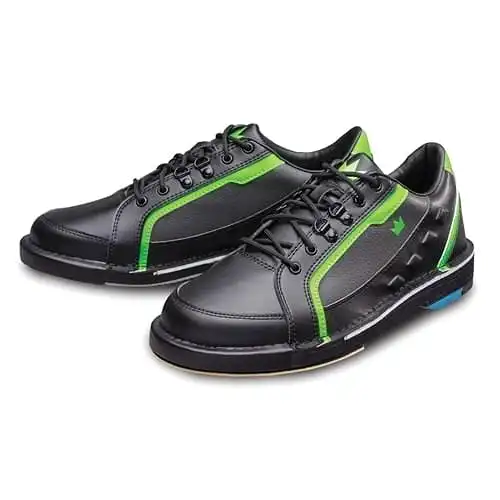 Brunswick Mens Punisher Black Neon Green Left Hand Bowling Shoes