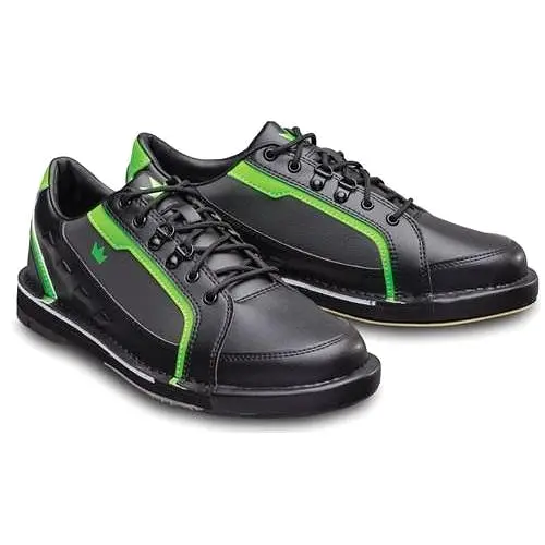 Brunswick Mens Punisher Black Neon Green Right Hand Bowling Shoes