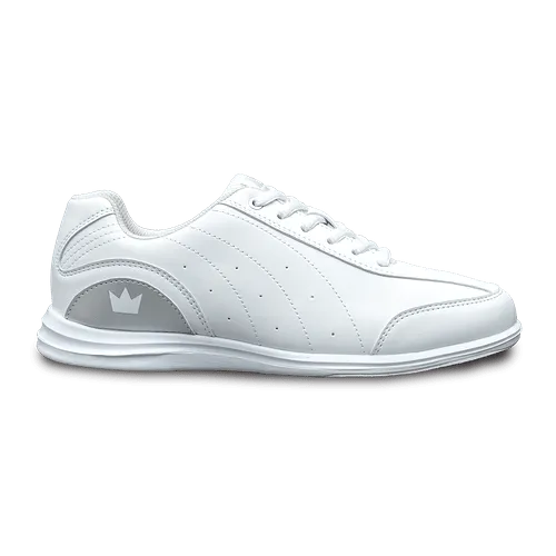 Brunswick Womens Mystic White Silver Bowling Shoes