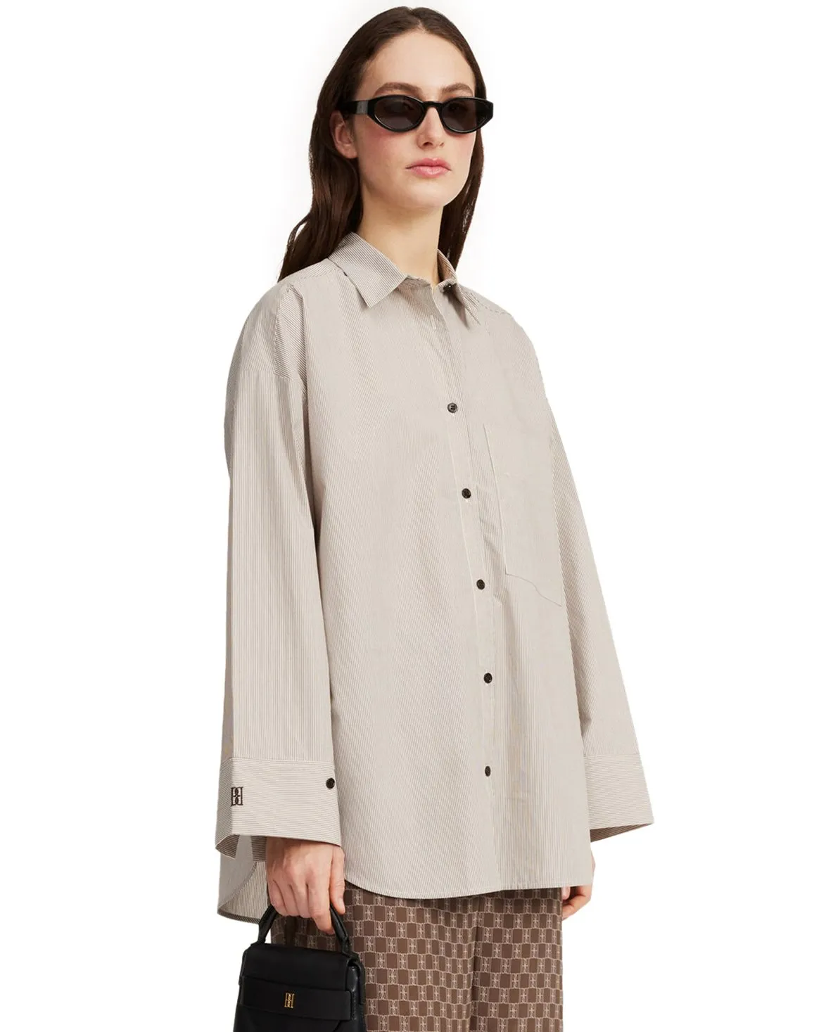 By Malene Birger Derris Shirt Warm Brown