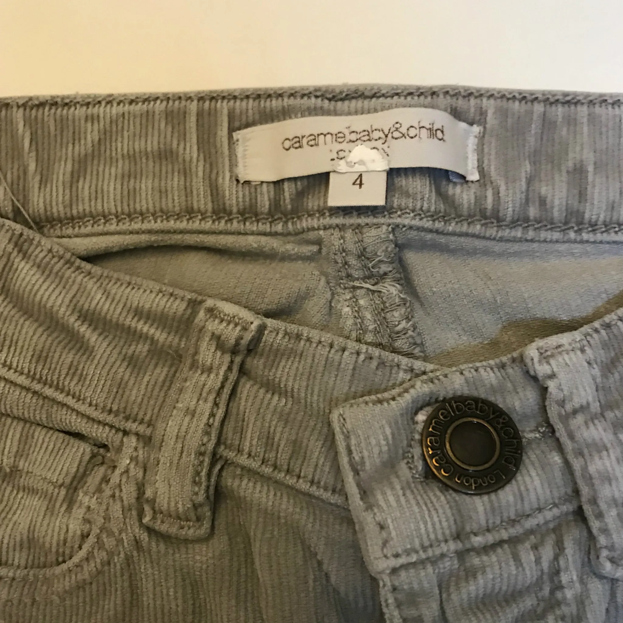 Caramel Grey Slim Fit Cords: 4 Years