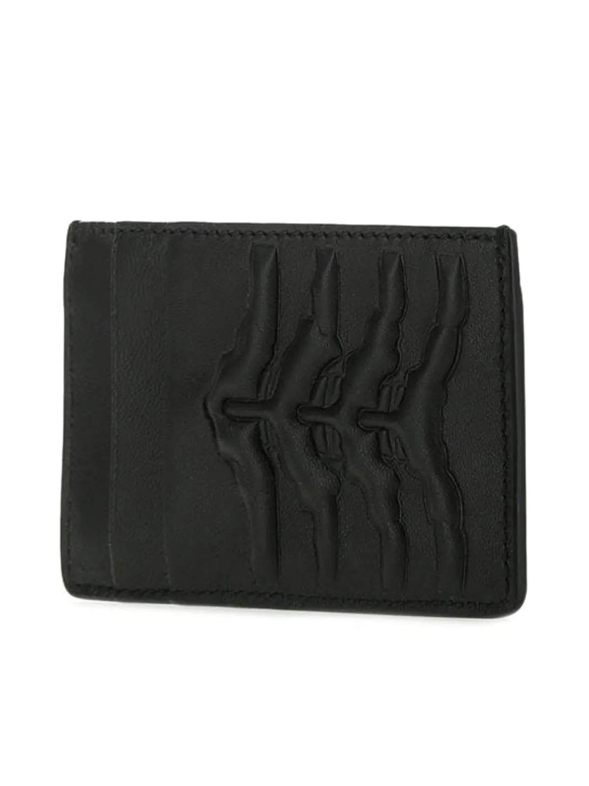 Card holder in black nappa