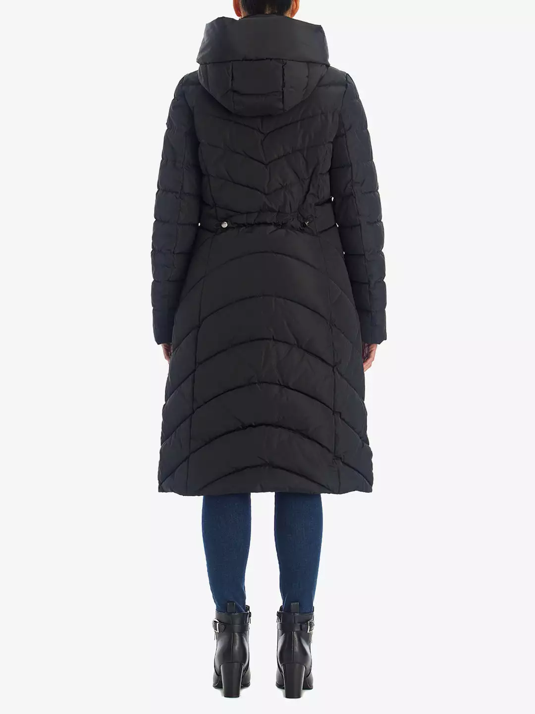 Cinched Back Puffer Coat