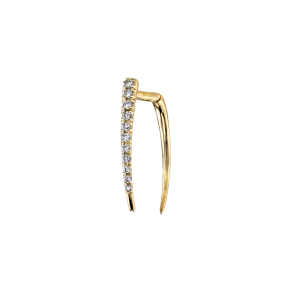 Classic Infinite Tusk Earring with White Pavé Diamonds