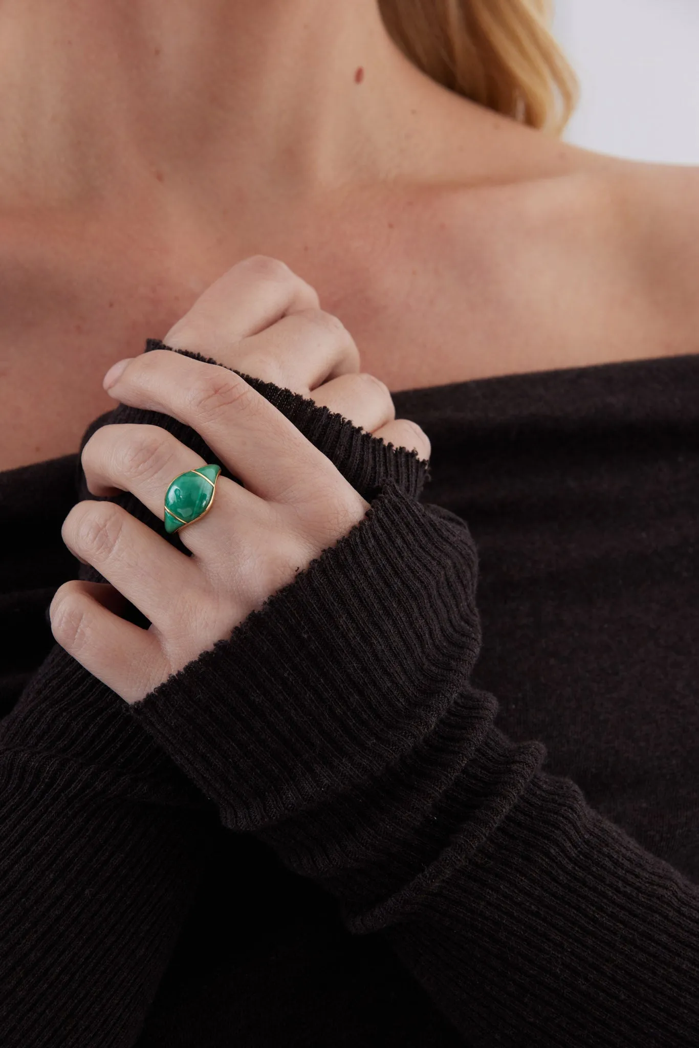 Donna Malachite Gold Ring