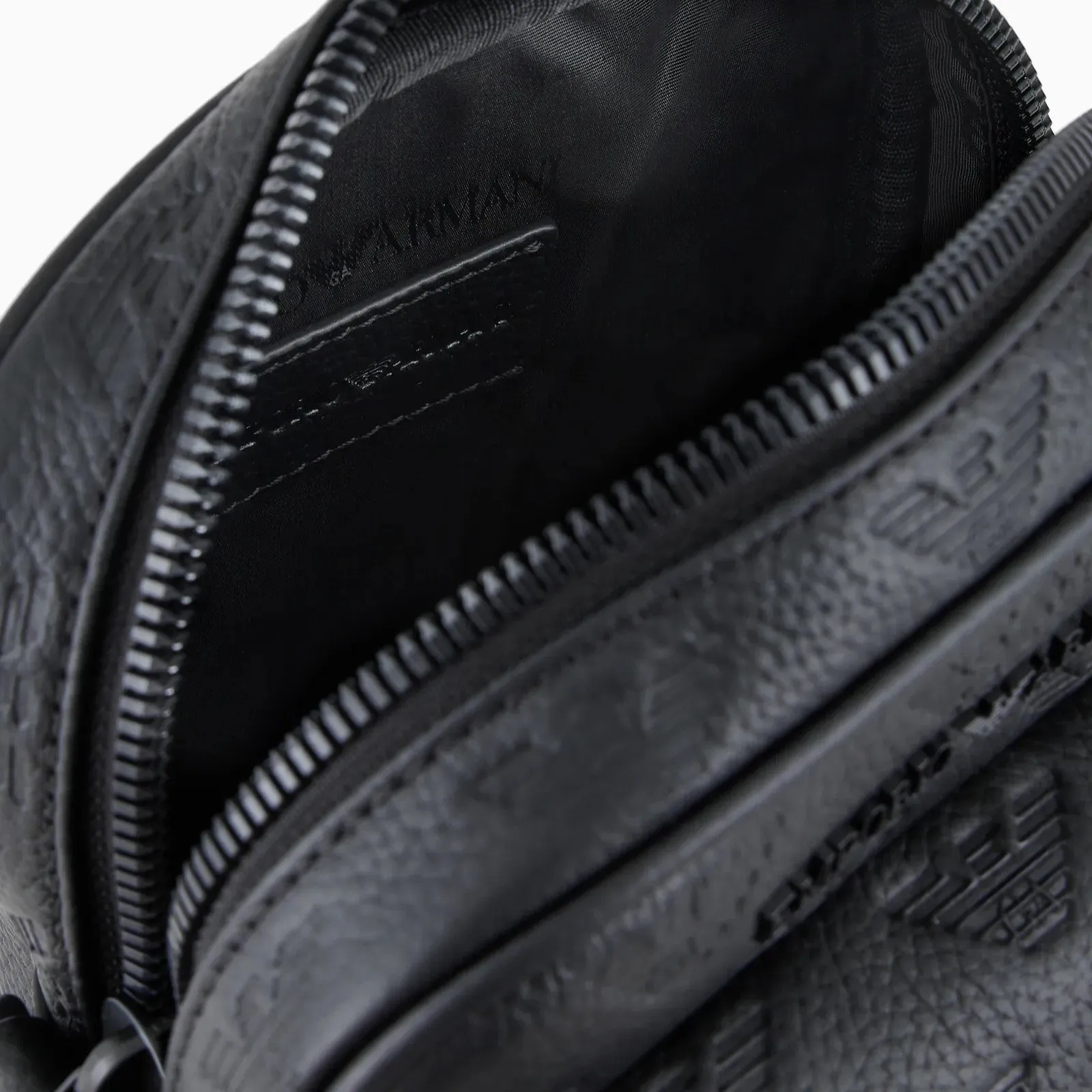 Emporio Armani Shoulder Bag With All-Over Embossed Eagle