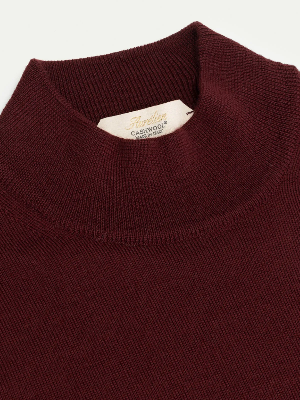 Extrafine Merino Mockneck Burgundy