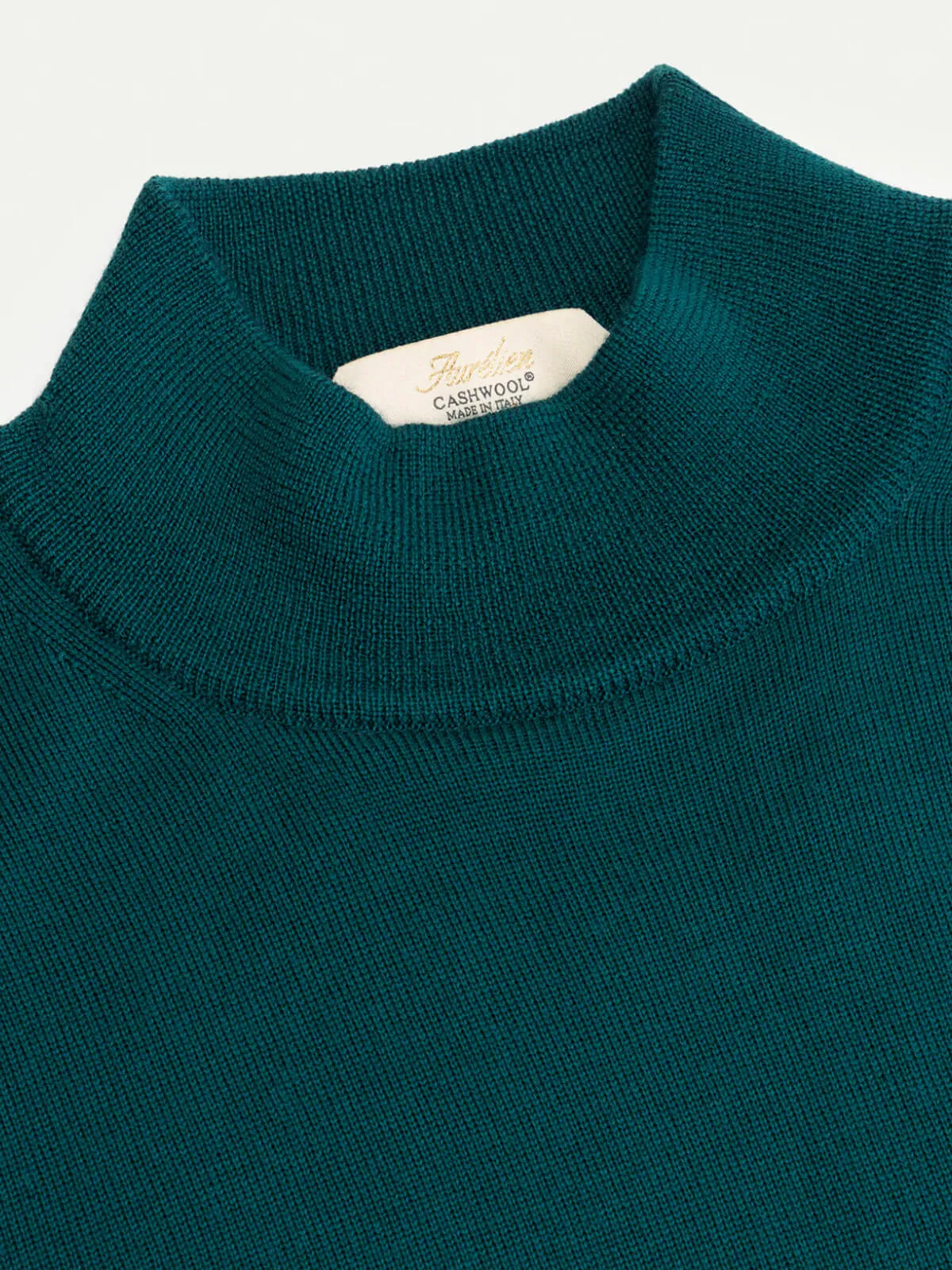 Extrafine Merino Mockneck Forest Green