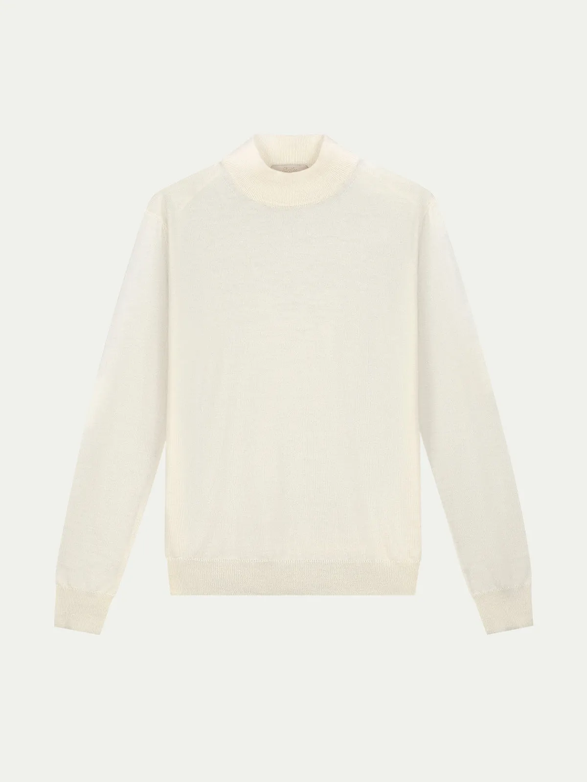 Extrafine Merino Mockneck Ivory