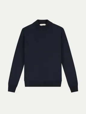 Extrafine Merino Mockneck Navy