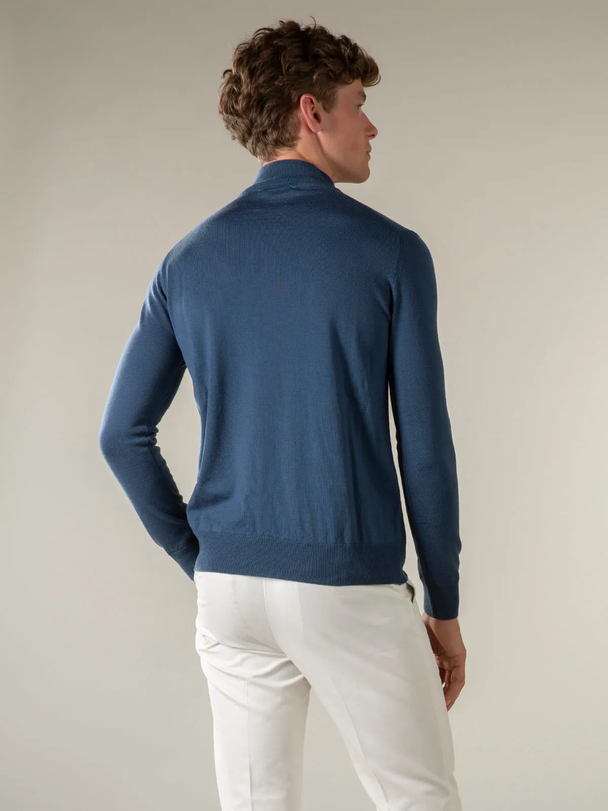 Extrafine Merino Mockneck Petrol