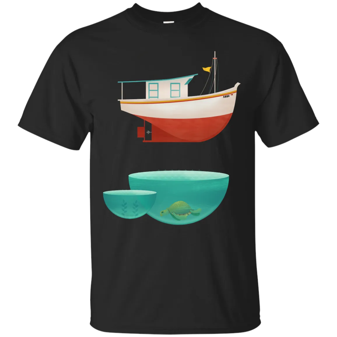 Fishing - floating boat cute animals T Shirt & Hoodie