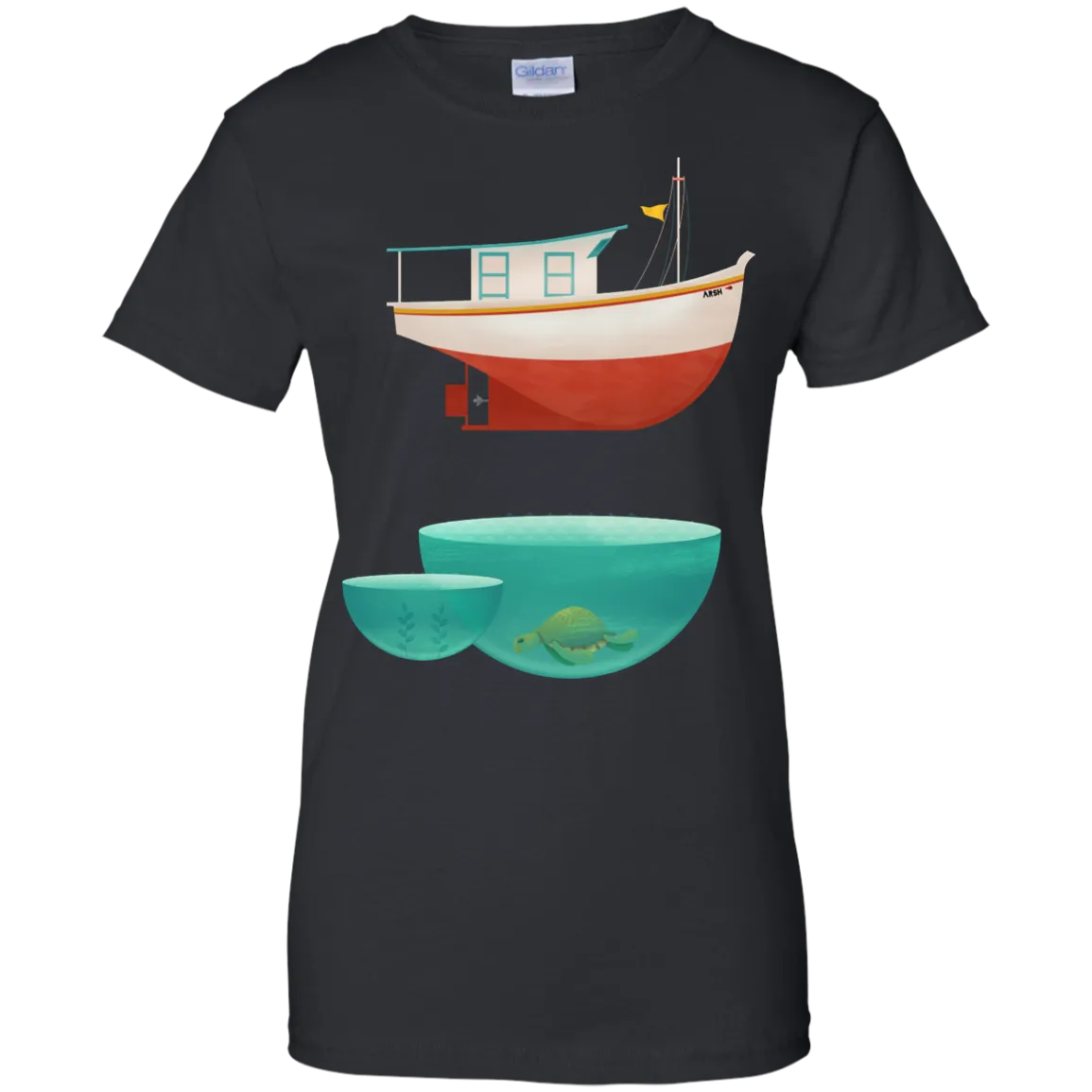 Fishing - floating boat cute animals T Shirt & Hoodie