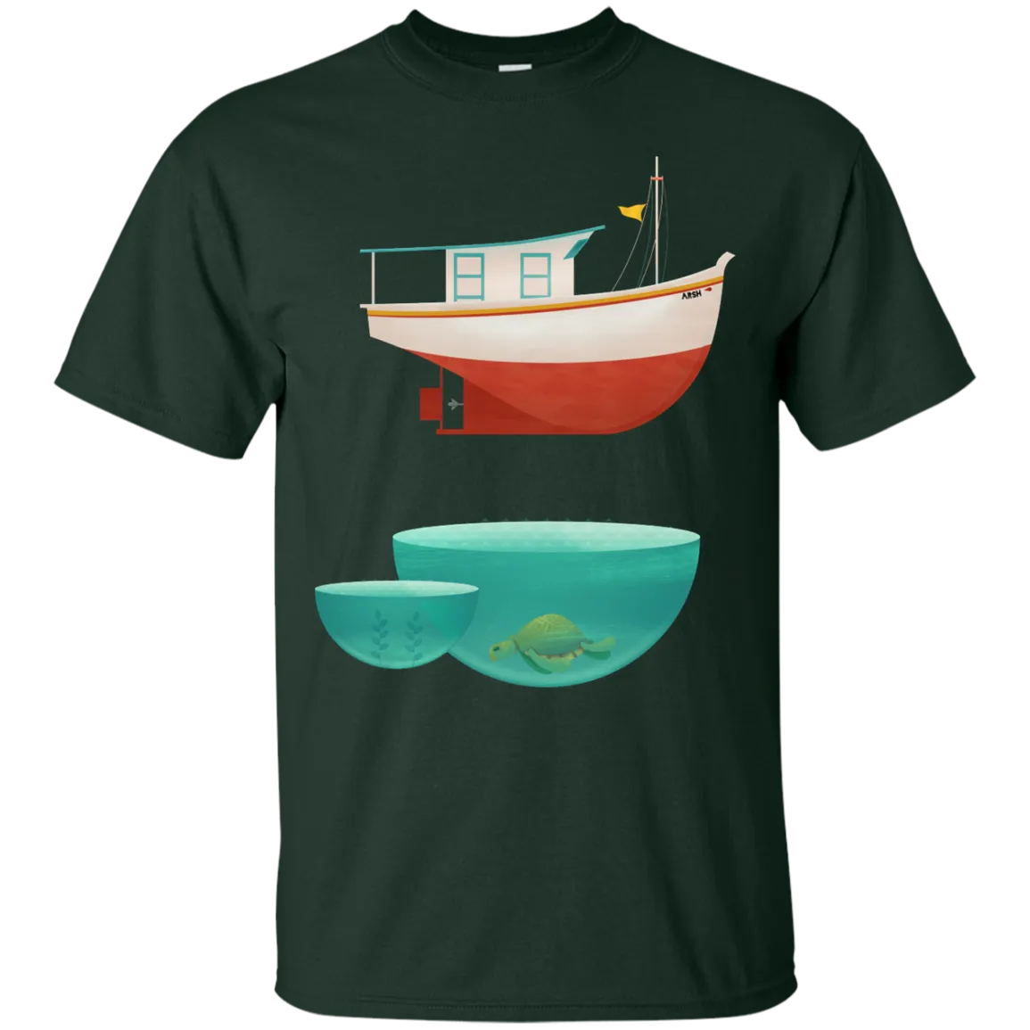 Fishing - floating boat cute animals T Shirt & Hoodie