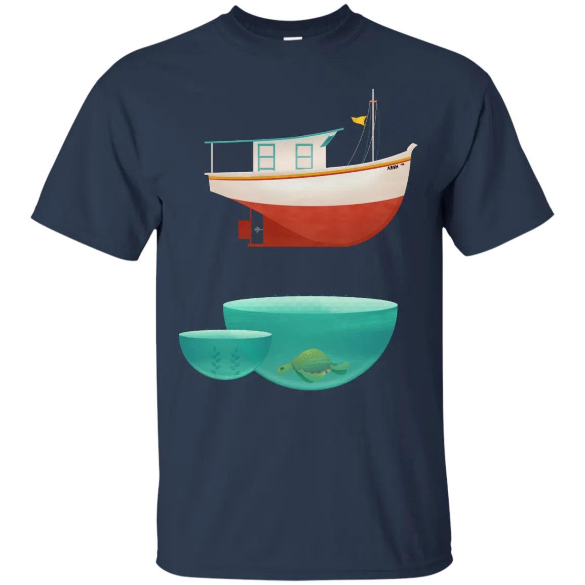 Fishing - floating boat cute animals T Shirt & Hoodie