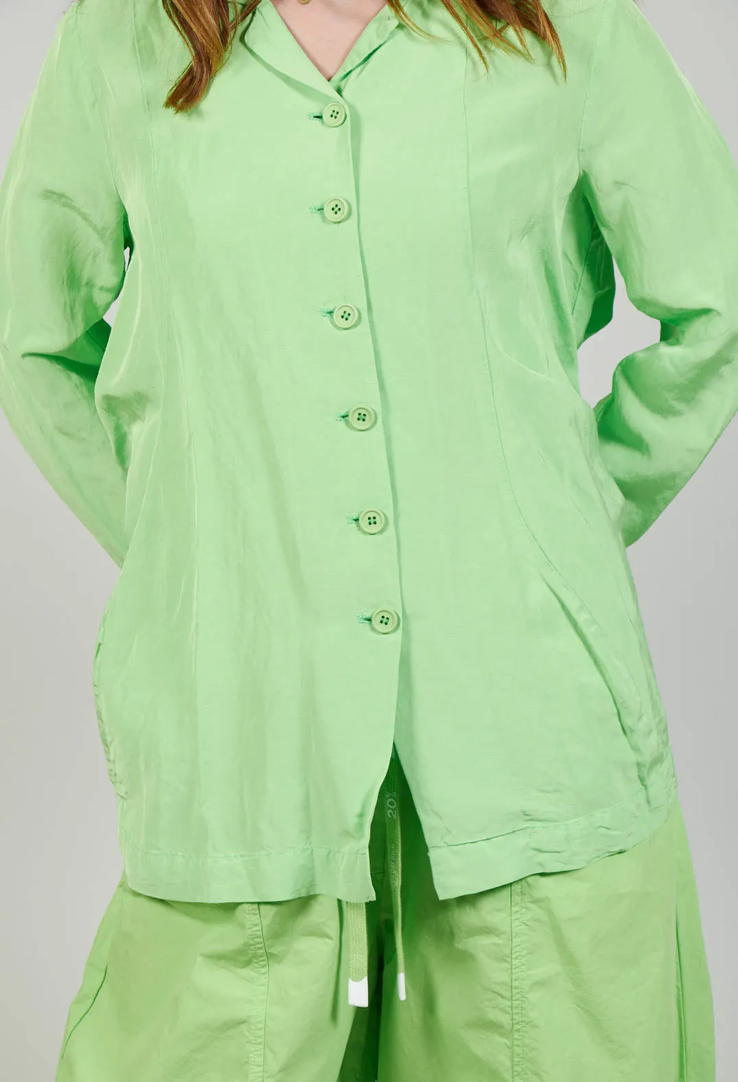 Flared Hem Tailored Jacket in Lime