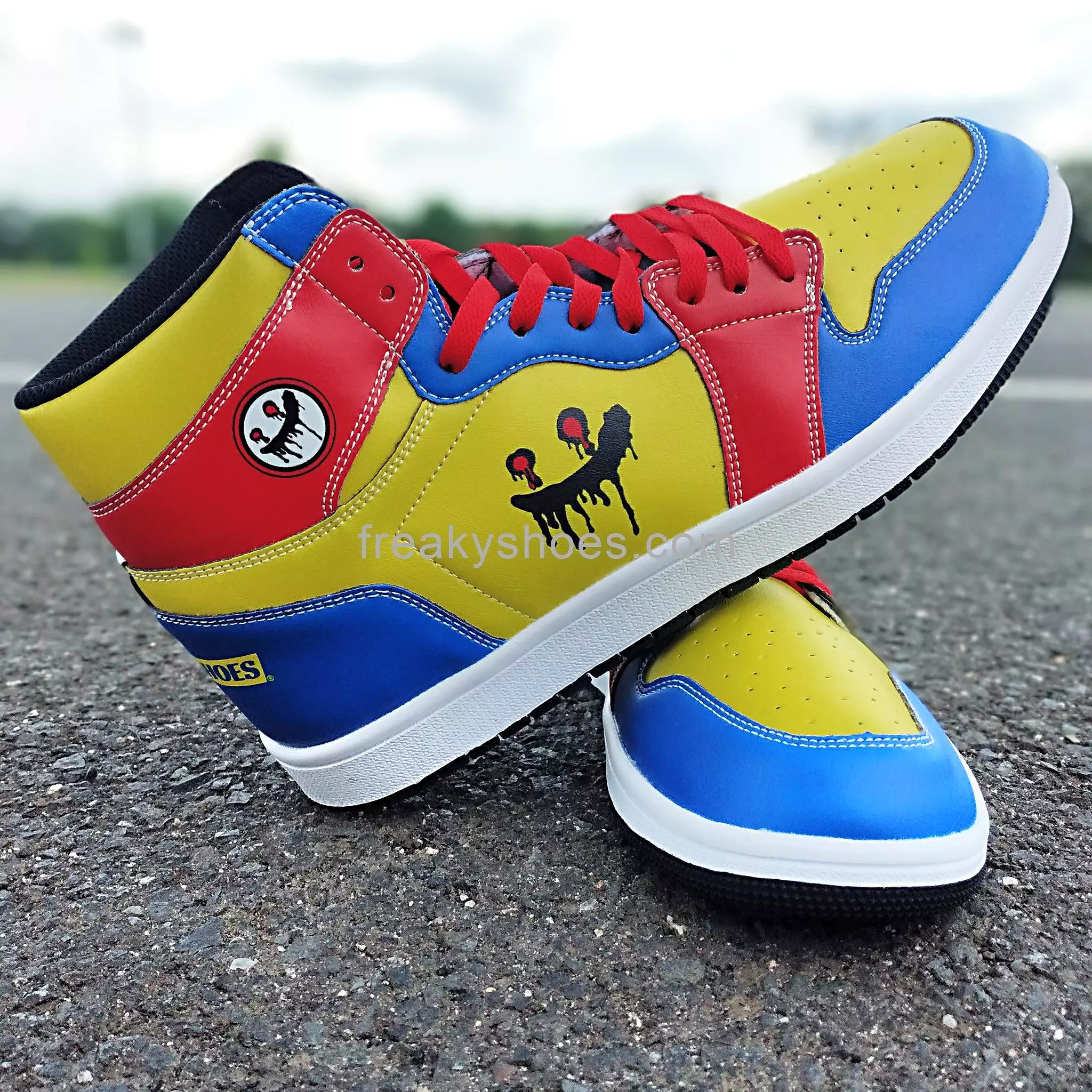 Freaky Shoes Blue Yellow