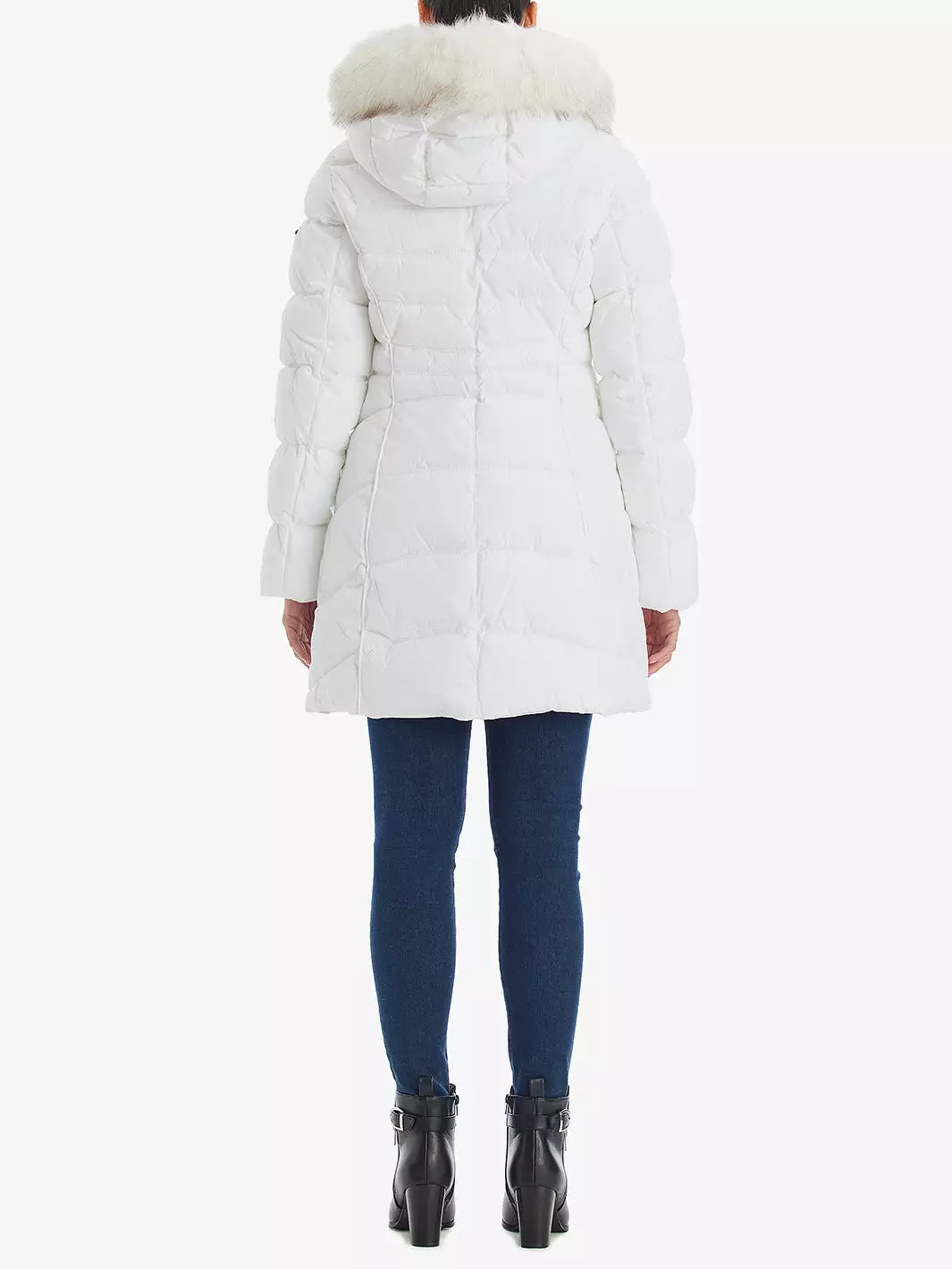 Fur Collar Hooded Puffer Coat