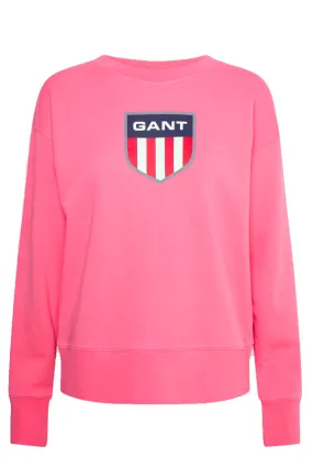 GANT Women Retro Shield Sweatshirt Rapture Rose