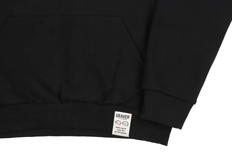 GRAVER  |[GRAVER]★ELBOW CHECKERBOARD DRAWING SMILE HOODIE