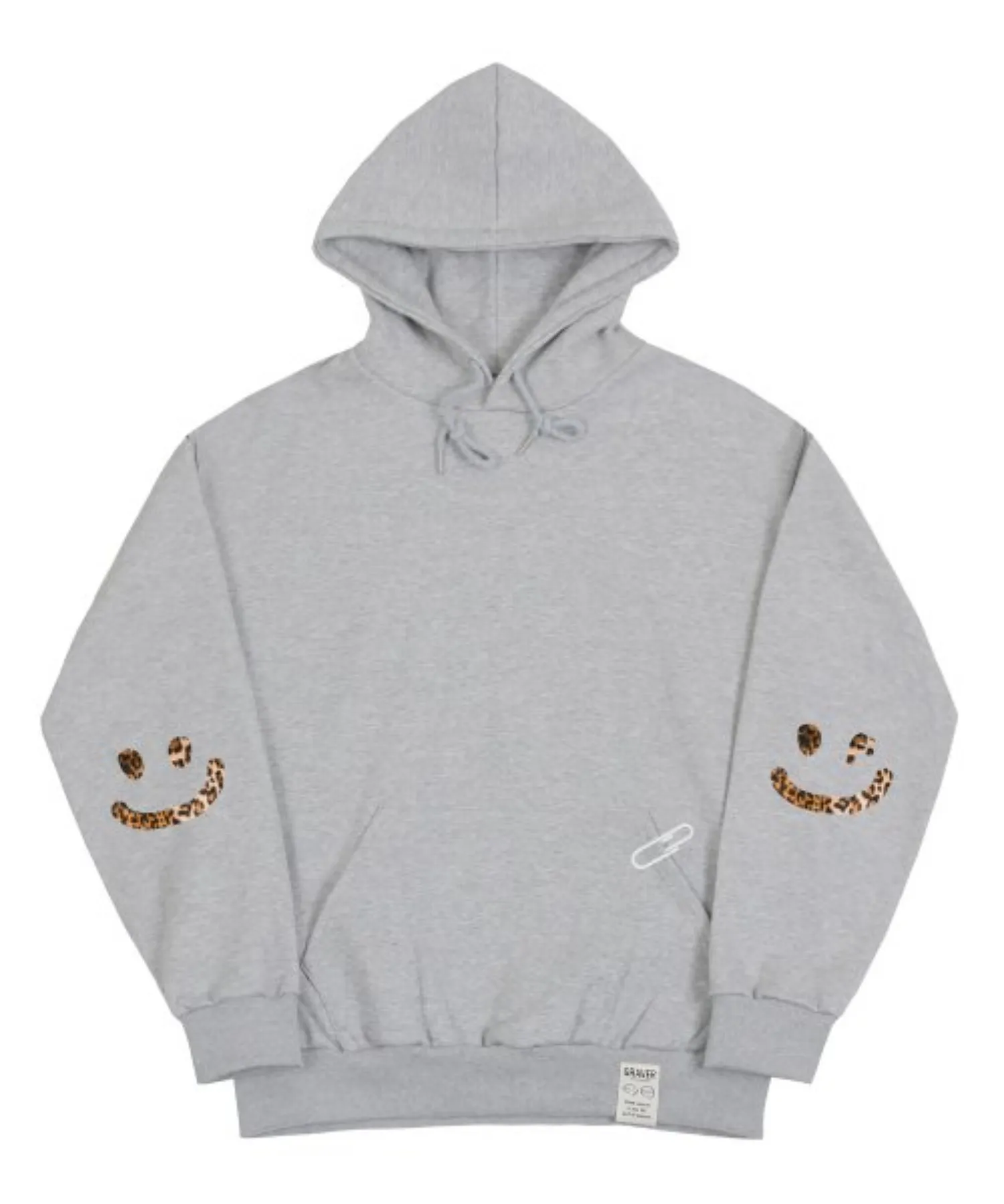 GRAVER  |[GRAVER]★ELBOW LEOPARD DRAWING SMILE HOODIE