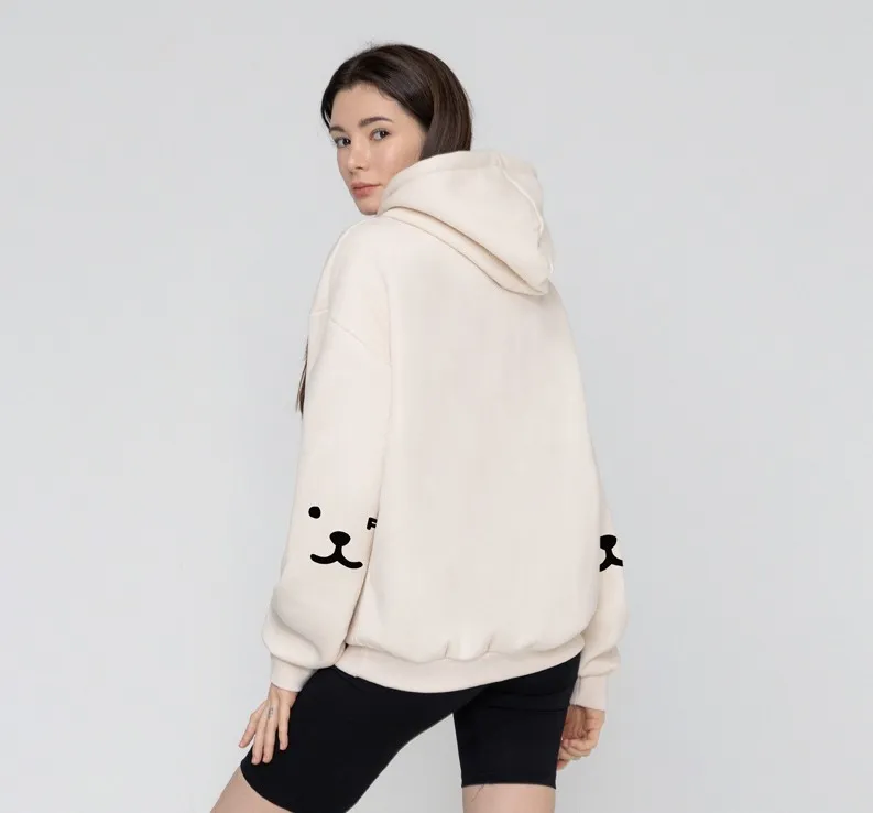 GRAVER  |[GRAVER]★ELBOW PUPPY FACE SMILE HOODIE