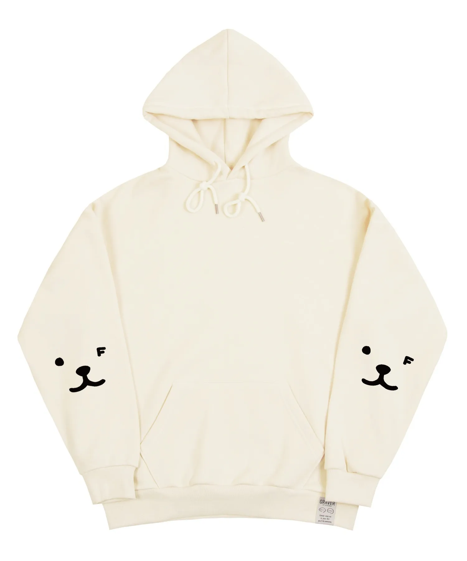 GRAVER  |[GRAVER]★ELBOW PUPPY FACE SMILE HOODIE