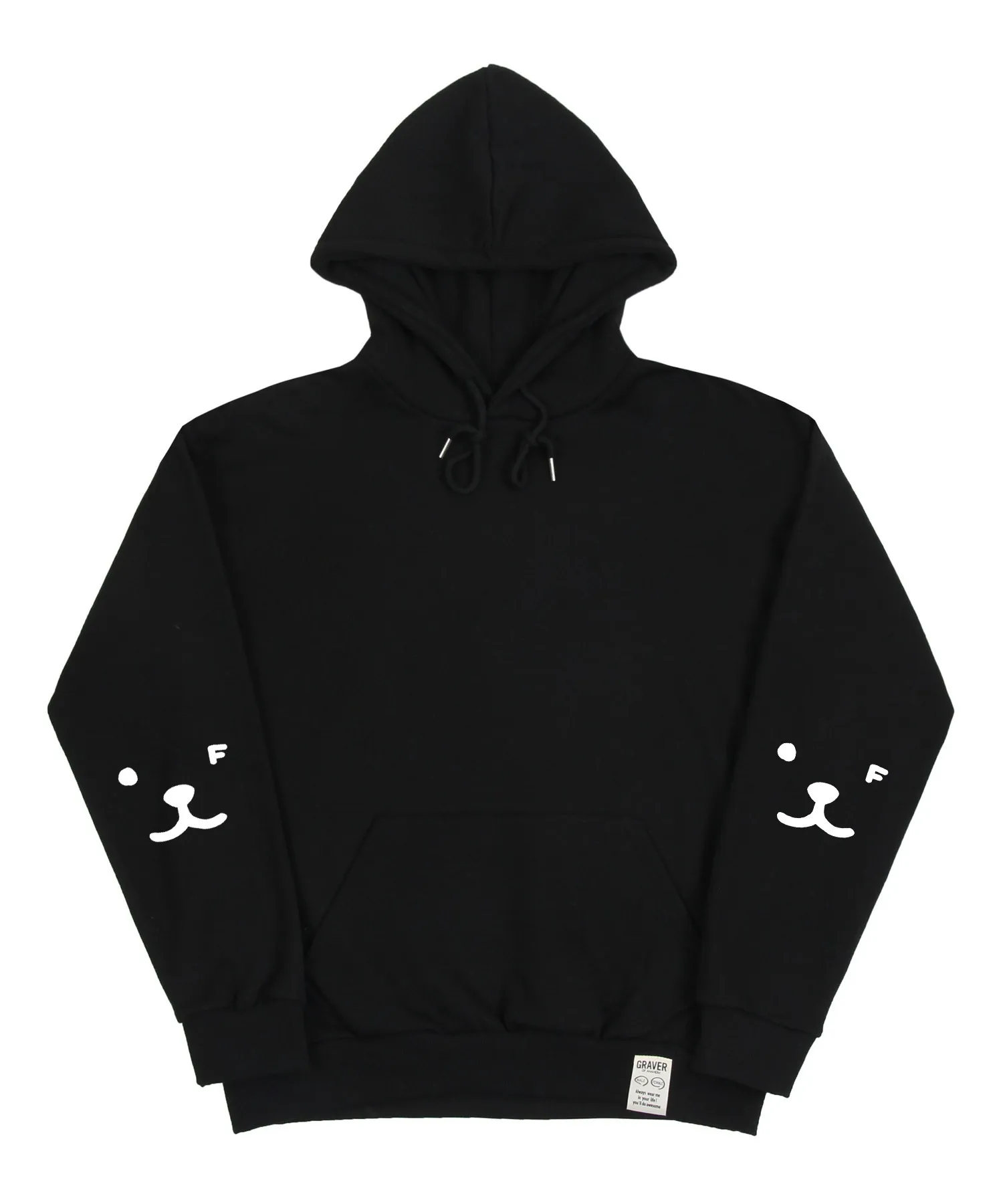 GRAVER  |[GRAVER]★ELBOW PUPPY FACE SMILE HOODIE